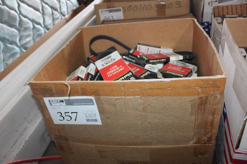 lot 357 image: Lot of (Approximately 50) Diehard Premium V-Ribbed Belts New In Box Includes 420K5, 370K4, 15380, 390K4, 240K4, 325K4