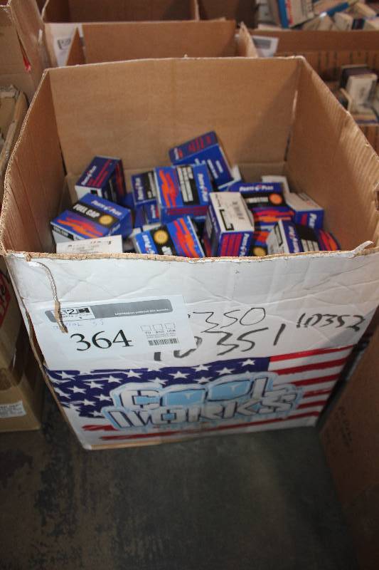 lot 364 image: Lot of (Approximately 35) Parts Plus Fuel Cap, Thermostat New In Box Includes P3869, P6023