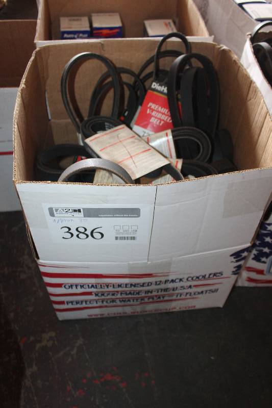 lot 386 image: Lot of (Approximately 30) Diehard Premium V-Ribbed Belts New In Box Includes 685K6, 17370, 805K6, 735K6, 1080K6