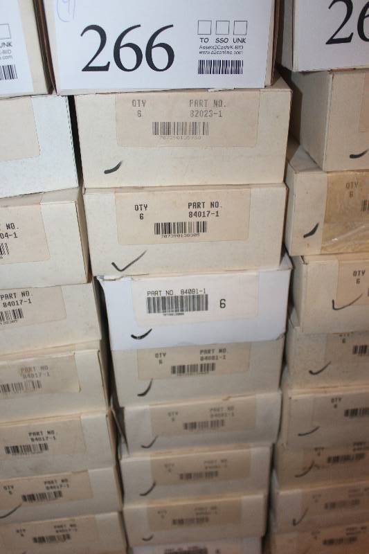 lot 266 image: Lot of (9) Automotive Parts 6-Count New In Box Includes 84017-1, 82023-1, 84081-1