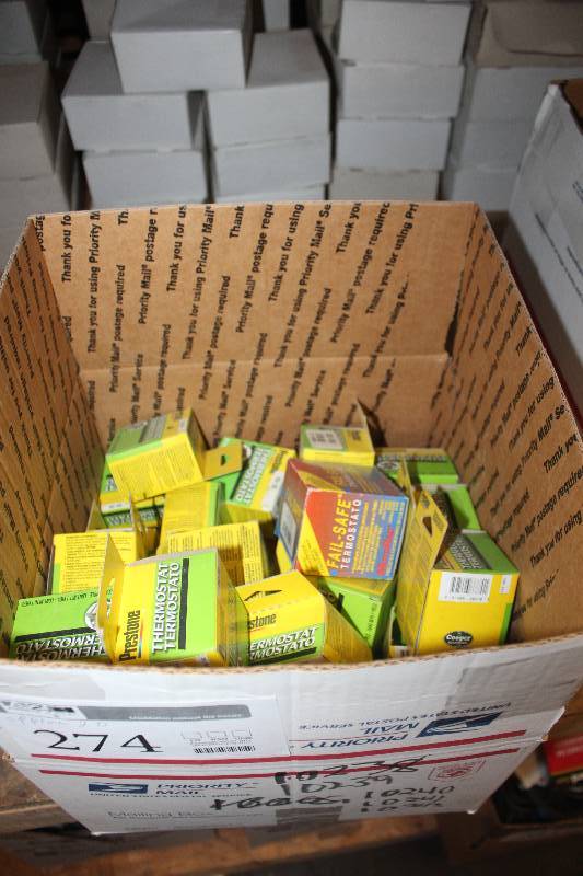 lot 274 image: Lot of (Approximately 20) Prestone Thermostat New In Box Includes 392-192, 398-180, 303-195, 388-180