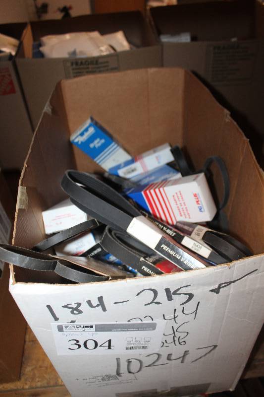 lot 304 image: Lot of (Approximately 40) Diehard Premium V-Ribbed Belts, Raybestos PG Plus Brake Parts New In Box Includes H15627, H15169, 505K6, 15430, 380K5, H15169, H425