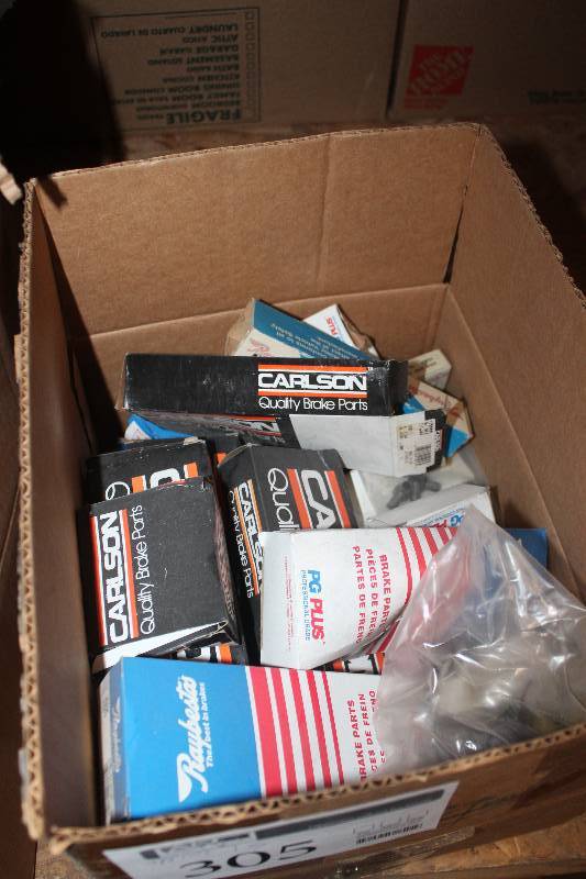 lot 305 image: Lot of (Approximately 15) Carlson Automotive Parts, Raybestos PG Plus Brake Parts New In Box Includes 13174, H5609