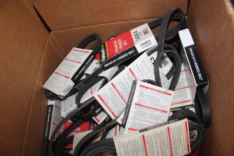 lot 309 image: Lot of (Approximately 20) Diehard Premium V-Ribbed Belts New In Box Includes 17370, 315K4, 360K4, 390K4, 240K4