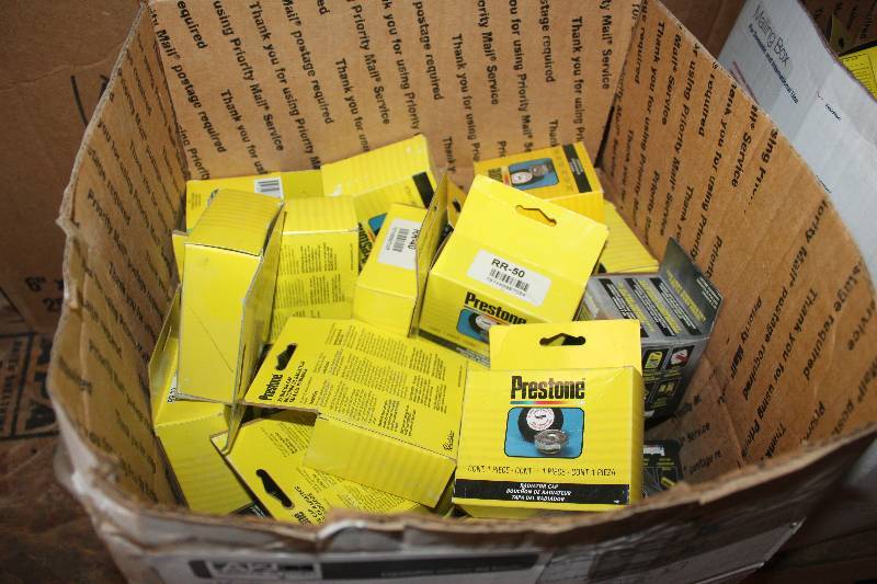 lot 317 image: Lot of (Approximately 20) Prestone Thermostat, Radiator Cap New In Box Includes RR-50, RR-40, 776-195, 753-180