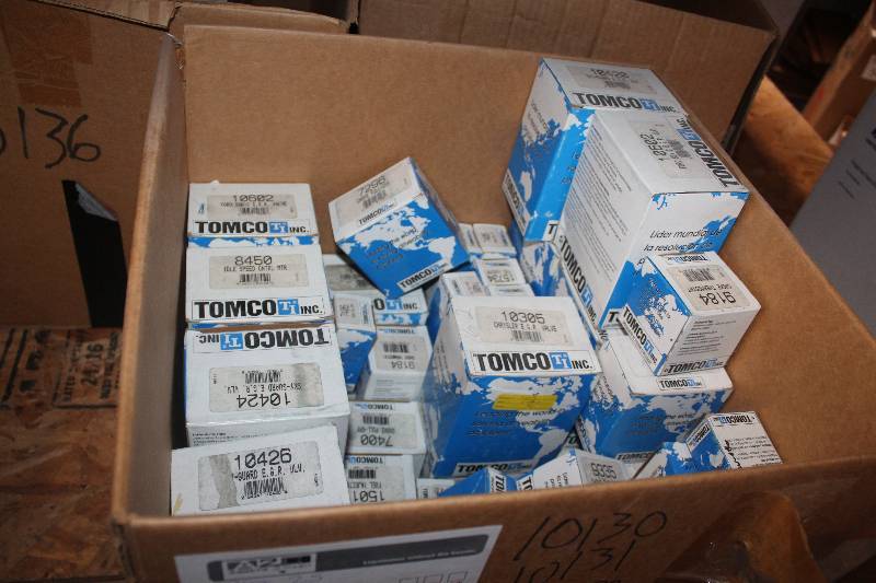 lot 321 image: Lot of (Approximately 25) Tomco Automotive Parts New In Box Includes 10305, 10424, 7400, 15011, 15734, 7-55, 9154, 9184