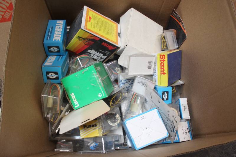 lot 344 image: Lot of (Approximately 25) Parts Master, Airtex, Hygrade, Neihoff Automotive Parts New In Box