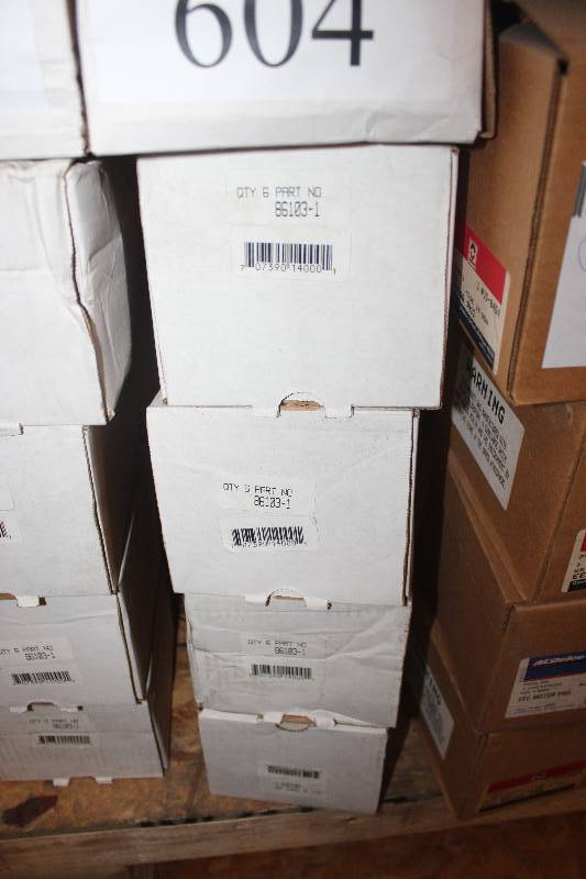 lot 604 image: Lot of (5) Automotive Parts 6-Count New In Box Includes 86103-1