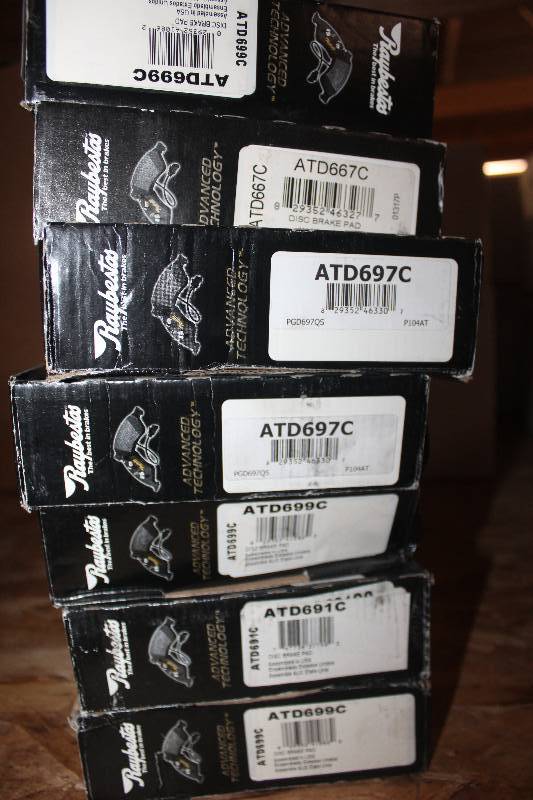lot 454 image: Lot of (7) Raybestos Disc Brake Pads New In Box Includes ATD667C, ATD697C, ATD699C, ATD691C