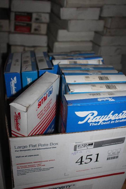 lot 451 image: Lot of (Approximately 15) Raybestos PG Plus Brake Parts New In Box Includes H5655, H5667A, H5648A