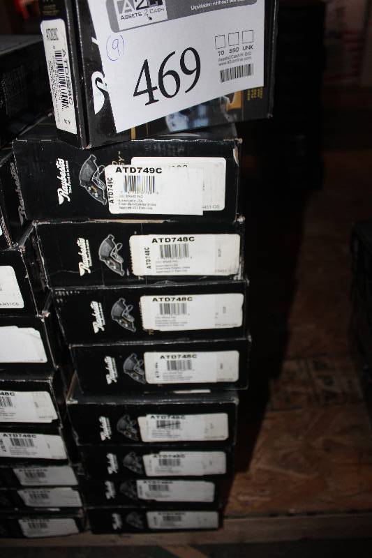 lot 469 image: Lot of (9) Raybestos Disc Brake Pads New In Box Includes ATD749C, ATD748C