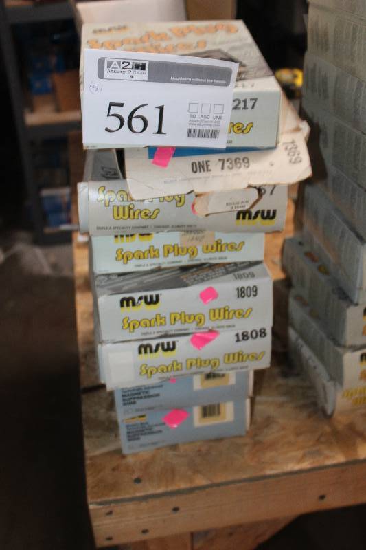 lot 561 image: Lot of (8) MSW Spark Plug Wires New In Box Includes 7369, 1809, 1808,