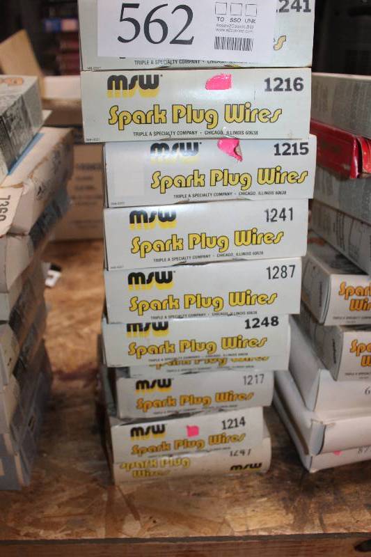 lot 562 image: Lot of (10) MSW Spark Plug Wires New In Box Includes 1216, 1215, 1241, 1287, 1248, 1217, 1214, 1247