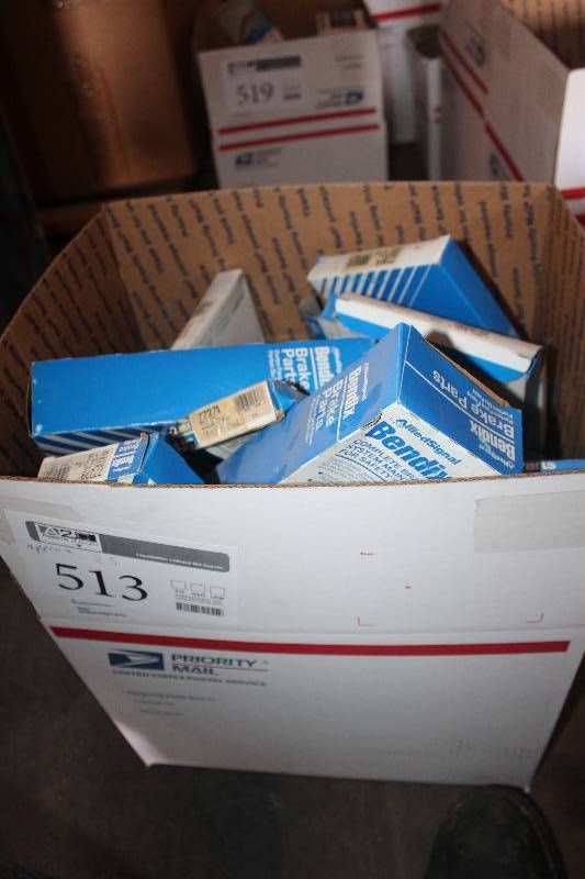lot 513 image: Lot of (Approximately 25) Bendix Brake Parts New In Box Includes 77847, 77279, 77303, 77752, 78037