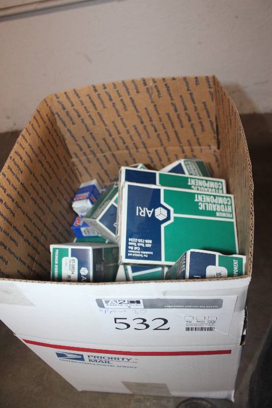 lot 532 image: Lot of (Approximately 30) GP Sorensen Oil Pressure Switch, ARI Hydraulic Parts New In Box Includes 87-10008, 87-04016, 87-08034, 87-88305, 87-10002, 87-88305, OPS116