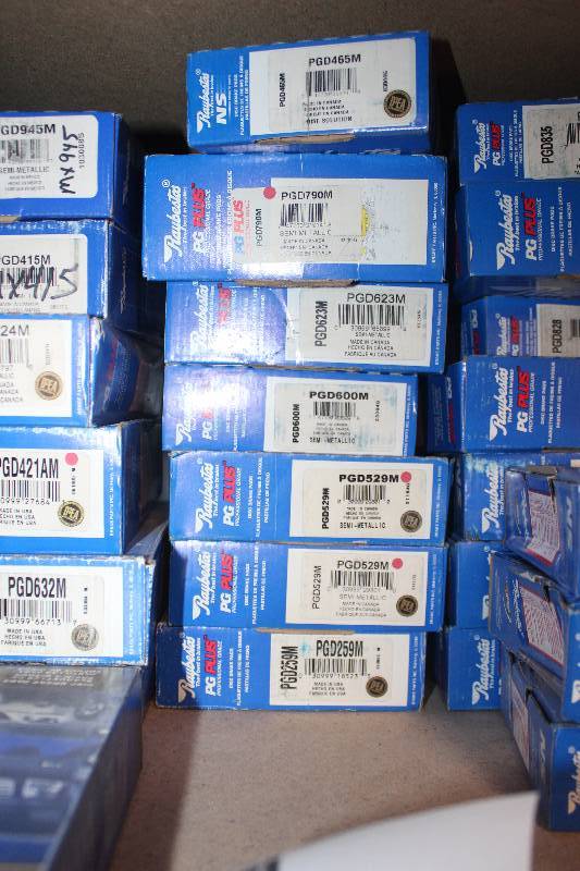 lot 647 image: Lot of (7) Raybestos PG Plus Disc Brake Pads New In Box Includes PGD790M, PGD623M, PGD500M, PGD529M, PGD259M