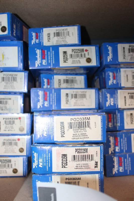lot 645 image: Lot of (10) Raybestos PG Plus Disc Brake Pads New In Box Includes PGD365M, PGD335M, PGD259M, PGD835, PGD828, PGD748M