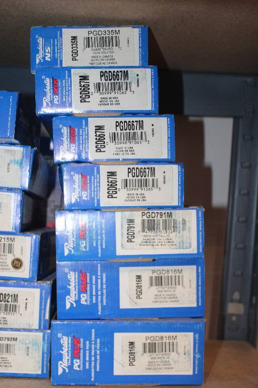 lot 646 image: Lot of (7) Raybestos PG Plus Disc Brake Pads New In Box Includes PGD816M, PGD791M, PGD667M,