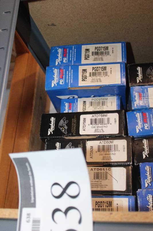 lot 638 image: Lot of (7) Raybestos Disc Brake Pads New In Box Includes PGD715M, PGD258M, ATD758M, ATD50M, ATD611C