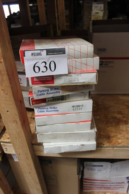 lot 630 image: Lot of (10) Brake-Pro Parking Brake Cable Assembly New In Box Includes 3735, 3560, 3097, 2945, 3062