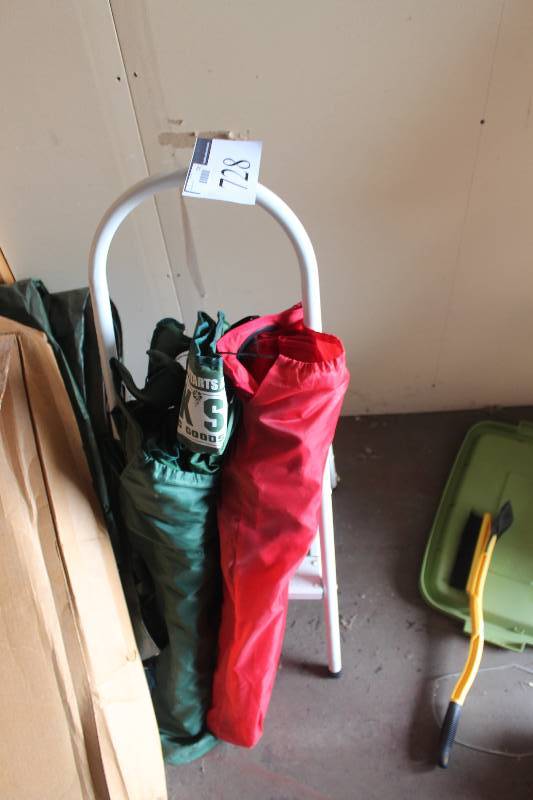 lot 728 image: Lot of (3) Including Step Stool, Carry Chairs