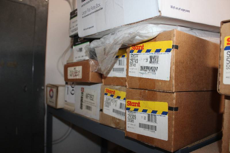 lot 661 image: Shelf Lot of NAPA Fuel Pump, Standard Air Flow Sensor, Stant Thermostat New In Box Includes 29348, 29749, 59889, 29309, MF7652, D179, P74053