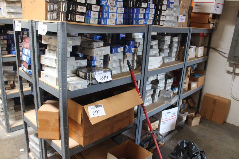 lot 709 image: Lot of (3) 4-Adjustable Shelf Racks