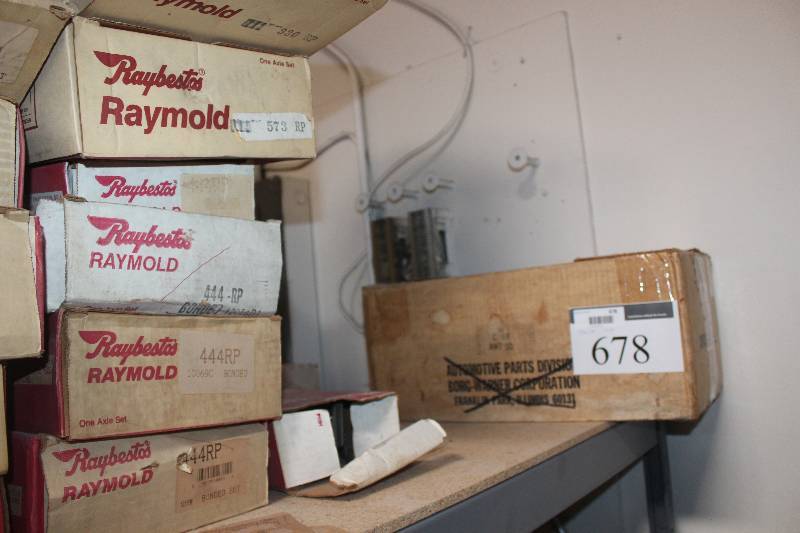 lot 678 image: Shelf Lot of Raybestos Brake Parts, Borg Warner Distributor Cap New In Box Includes 330RP, 573RP, 444RP, C-168