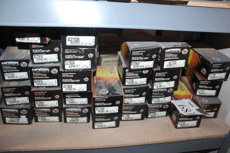 lot 681 image: Shelf Lot of Elite Disc Brake Pads New In Box Includes ELT732, ELT747, ELT724, ELT763, ELT750, ELT847, ELT782, ELT770, ELT765, ELT763, ELT748, ELT750, ELT834, ELT806, ELT823, ELT799, ELT1124, ELT1149, ELT1336, ELT814, ELT812, ELT801, ELT823