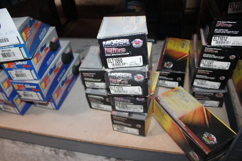lot 680 image: Shelf Lot of Federated Auto Parts, Elite Disc Brake Pads New In Box Includes ELT1051, ELT1012, ELT1047, ELT1013, ELT1060, ELT1073, ELT1095, ELT1091, MD1262, MD913, MD935, MD932