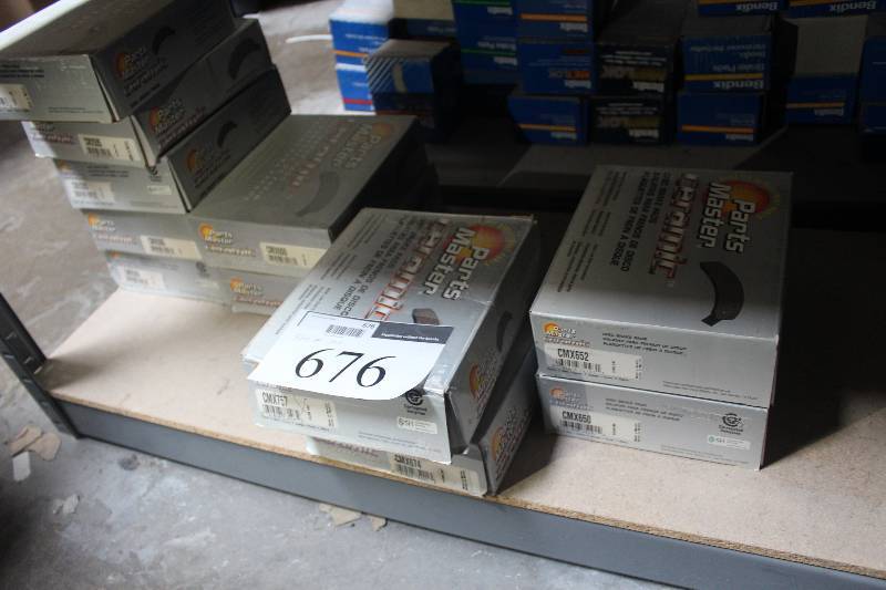 lot 676 image: Shelf Lot of Parts Master Disc Brake Pads New In Box Includes CMX652, CMX650, CMX600, CMX618, CMX505