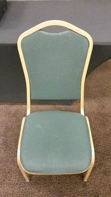 Lot of 5 Hunter Green Banquet Chairs