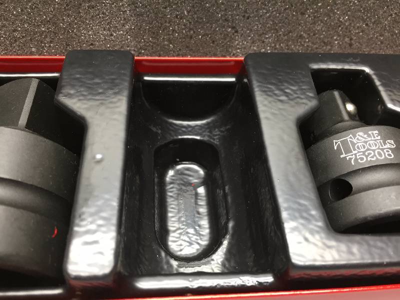 lot 4 image: T & E 7PC IMPACT SOCKET ADAPTER SET, (ONE MISSING)