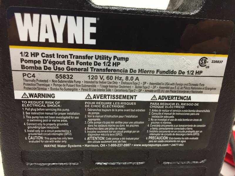 lot 8 image: WAYNE UTILITY 12 HP CAST IRON TRANSFER