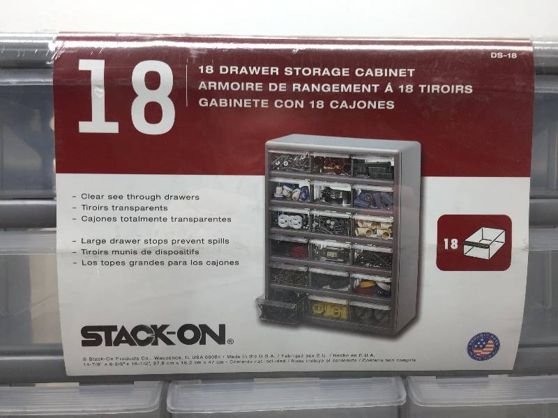lot 20 image: STACK ON 18 DRAWER STORAGE CABINET