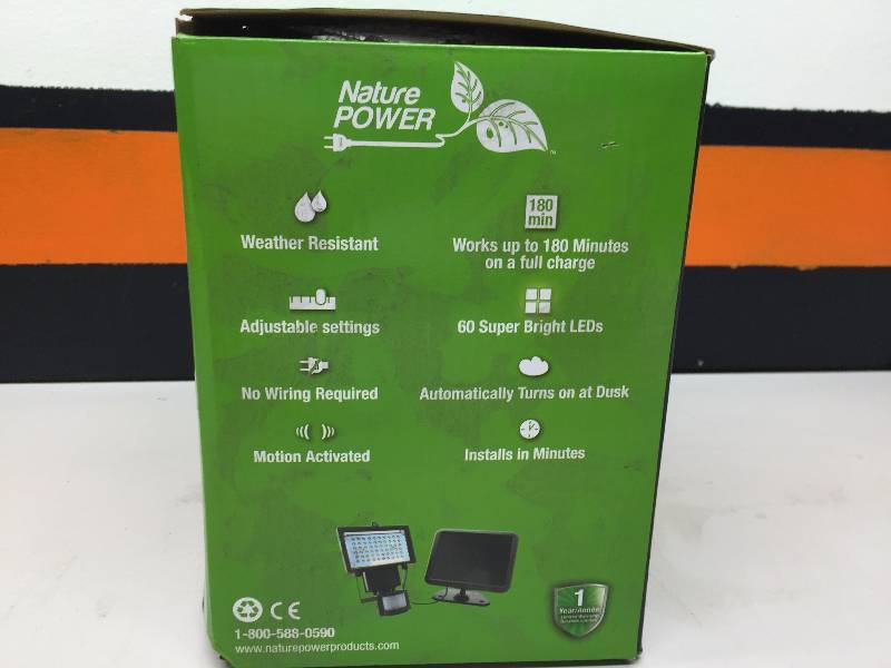 lot 22 image: NATURE POWER 60 LED SOLAR SECURITY LIGHT