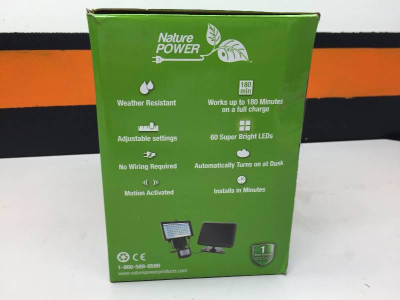 lot 23 image: NATURE POWER 60 LED SOLAR SECURITY LIGHT