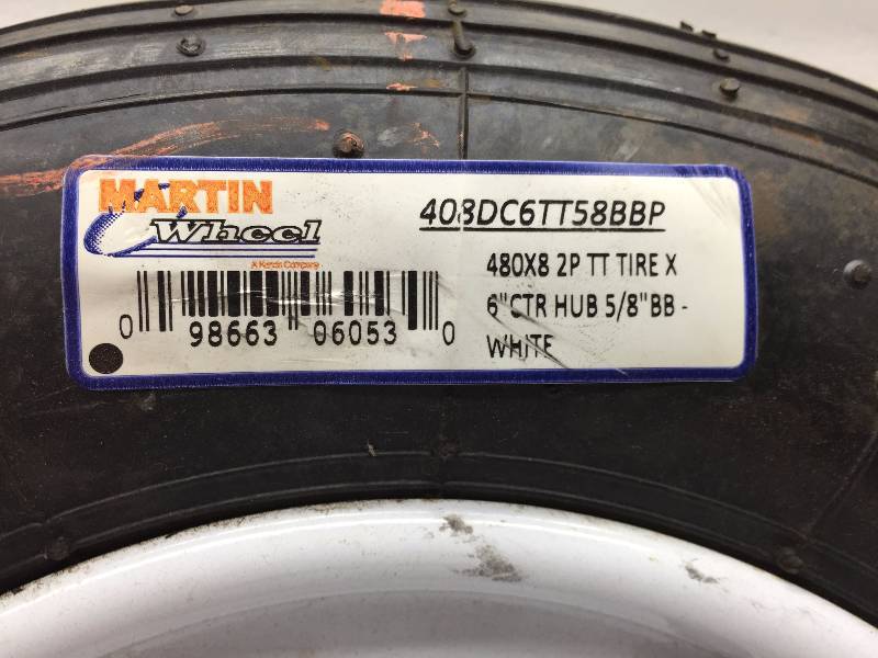 lot 30 image: MARTIN WHEEL WHEEL BARROW TIRE AND RIM 4.804.00-8