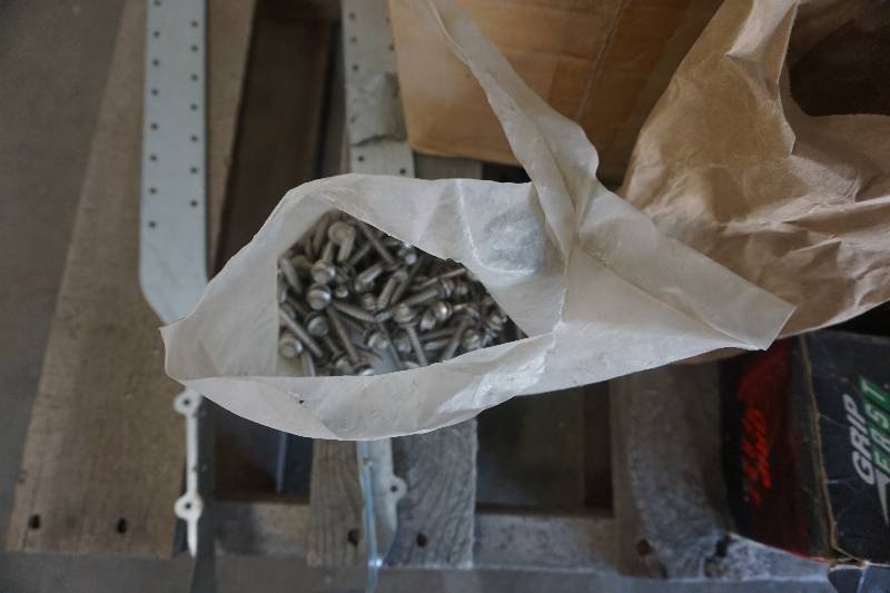 Large Lot of Assorted Nails, Staples, Fasteners and Lag Bolts