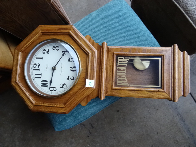 lot 27 image: Waltham Wall Mount Chiming Clock