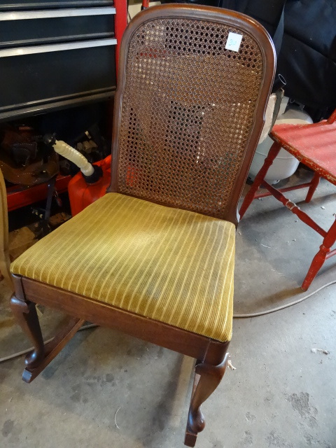 lot 30 image: Vintage Wood Framed Rocking Chair