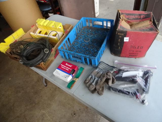 lot 160 image: Roofing Nails, Gloves, Sprinkler Heads,