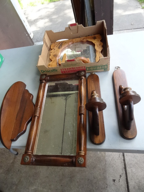 lot 200 image: Wall Mirrors, Wall Candle Holders,