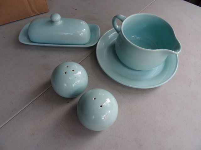 lot 211 image: Salt N Pepper Shakers, Butter Plate