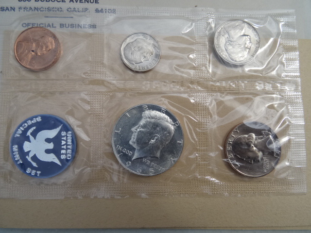 lot 276 image: 1965 United States Special Mint Set