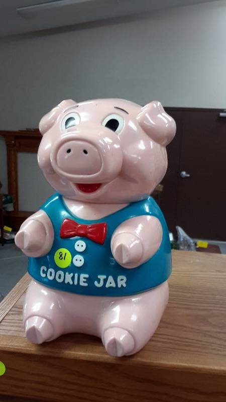 Talking pig cookie jar