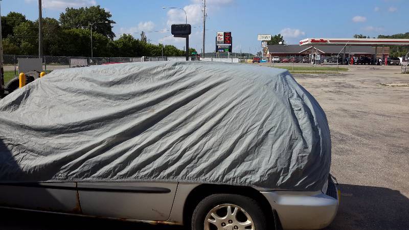 Gray car cover