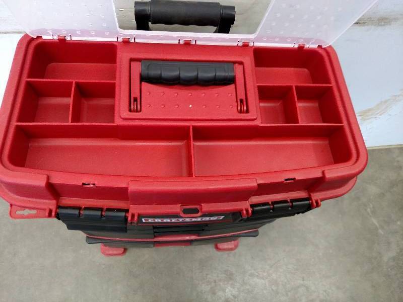 lot 7 image: Craftsman Rolling Poly Tool Box, 19...
