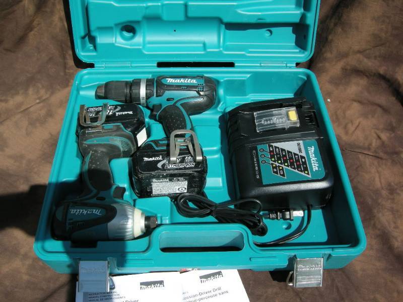 lot 18 image: Makita 18v Impact Driver & Hammer Drill