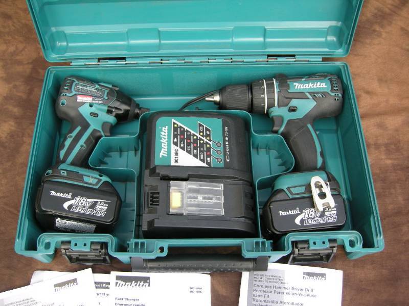 lot 27 image: Makita 18V Cordless Combo Kit